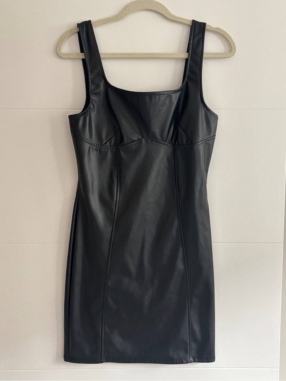 Forever 21 Black Faux Leather Mini Dress